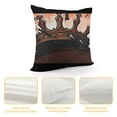 thumbnail image 4 of Funny Pillow Sham, Whimsical King Chimpanzee Portrait with Crown on His Head Monkey, Decorative Standard Queen Size Printed Pillowcase, Taupe Pale Caramel and White, 4 of 5