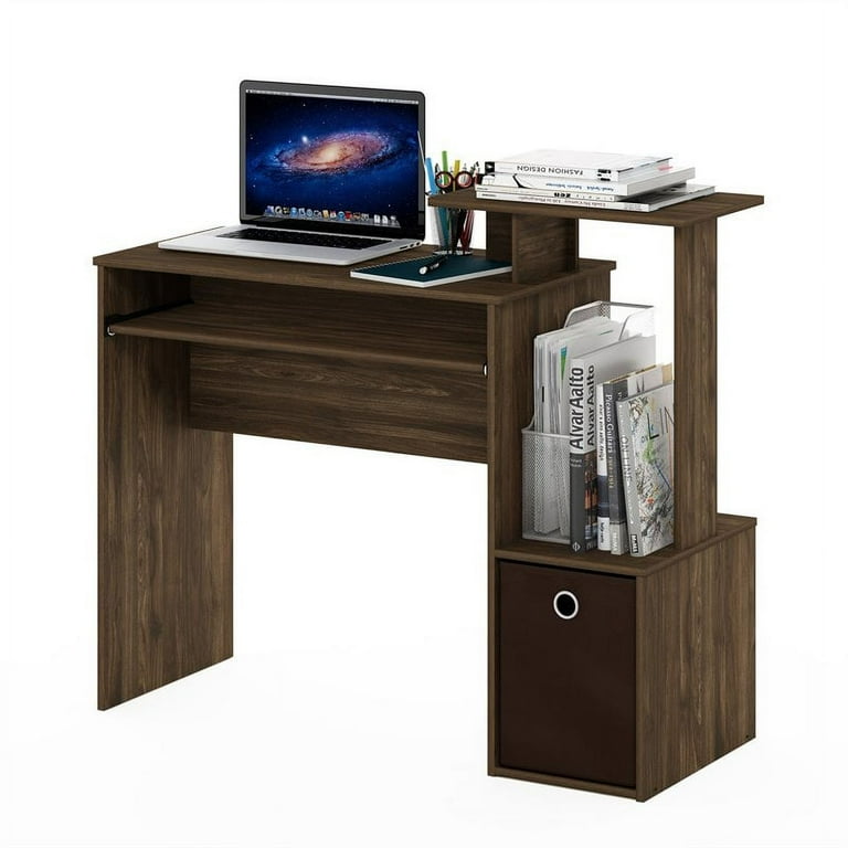 Furinno econ multipurpose home office computer writing desk 2024 bin stores