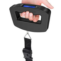 Portable Digital Hanging Luggage Scale for Travel, 50kg Suitcase Weight Scale with Backlit LCD – 110lb Capacity, g/kg/oz/lb Units, Overload Alert