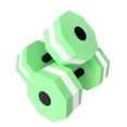 thumbnail image 1 of relayinert 2pcs EVA Water Aerobics Dumbbell Tool For Water Resistance Training But Will Provide Excellent green, 1 of 6