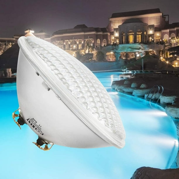 COOLWEST Luz LED para piscina, 54 W, luz blanca subacuática IP68, luz impermeable para estanque, AC/DC 12 V, reflector para piscina al aire libre, bajo el agua para acuario, piscina, jardín, iluminación Zhivalor ZLM-0214