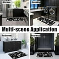 thumbnail image 3 of 2Pcs Black Kitchen Rugs Non Slip Kitchen Floor Mats Set for Farmhouse Restaurant Decor Waterproof Standing Kitchen Runner Mats 17”x24”+17”x48”, 3 of 6
