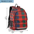 thumbnail image 2 of FORMRS School Backpack 17" Student Travel Bag with Laptop Compartment, Red and Blue Pattern, 2 of 7