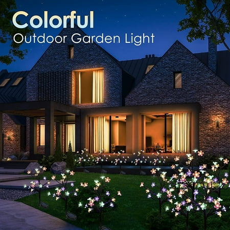 

4-Pack Solar Outdoor Yard LED Flowers Lights Decorative Colored Solar Garden