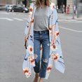 thumbnail image 4 of Nouveaux Hauts d'Été pour Femmes 2023 Mode Col Rond Grande Taille Manches Longues Imprimé Blouses Décontractées pour Sorties Chemises Manches Longues pour Femmes, 4 of 9