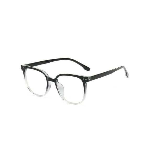 Xinwanna Blue Light Blocking Glasses Unisex Large Frame Clear View Strong Hinge Transparent with Brim Eye Protection Clear Bluelight Glasses Spectacles Eyewear (Black)
