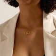 thumbnail image 3 of Customized Name Letter Necklace Personalized Stainless Steel Simple Pendant Clavicle Chain Women's Jewelry Valentine's Day Gift, 3 of 5