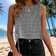 thumbnail image 2 of Plaid Shirts For Women Solid Color Work Blouses Sleeveless Tops For Women Spring Tank Top Beach Outfits For Women Cute Simple Tops Short Sleeve Top For Women Causal Top Dressy Tanks, 2 of 8