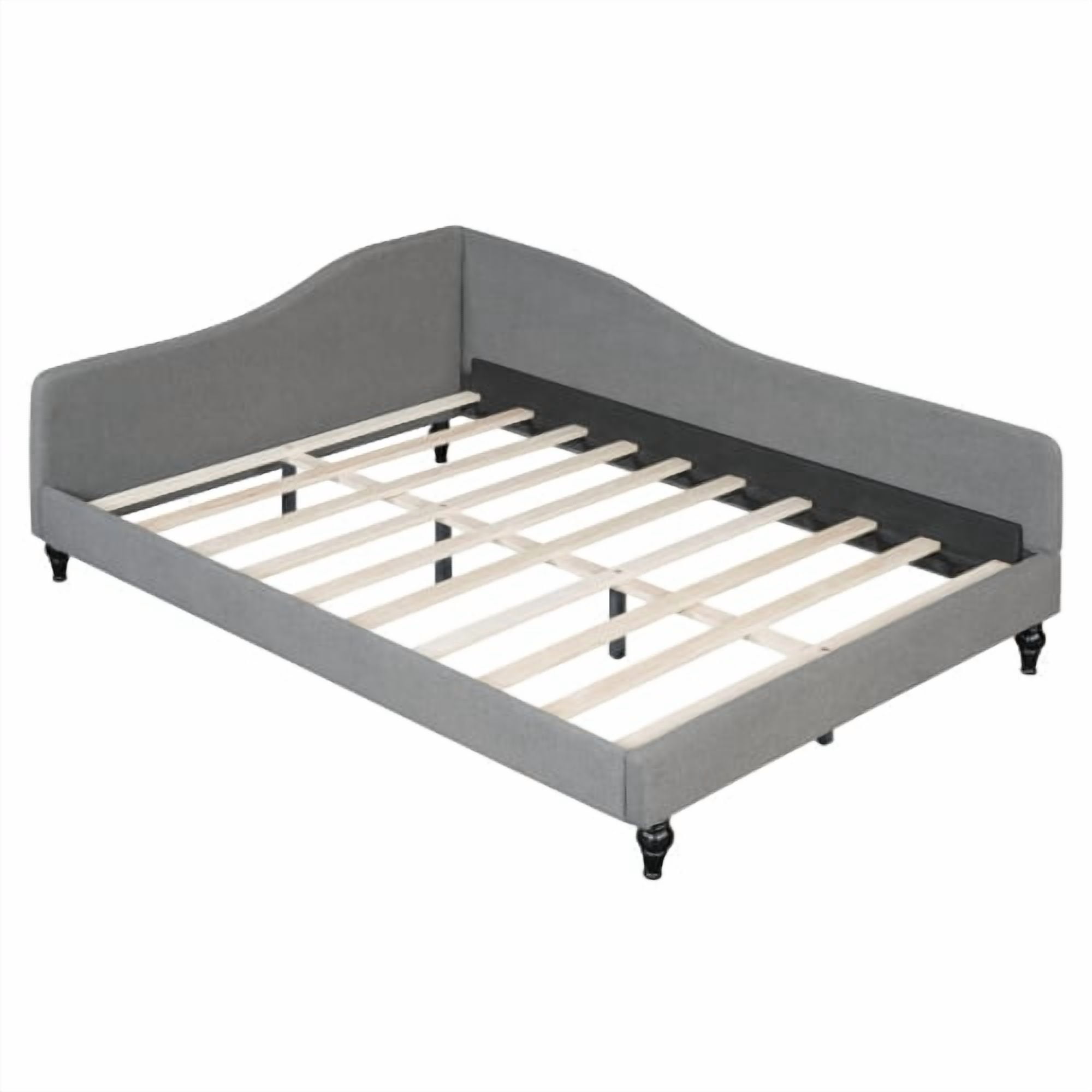 Euroco Upholstered Twin Size Sofa Bed with Wood Legs, Full