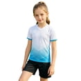 thumbnail image 5 of LIIPEE Summer Outfits For Boys Athleisure Stripes Print Short Sleeve Tees Solid Color Shorts 2 Piece Set Kids Quick Drying Breathable Fashion Sports Outfit Sets,9-10 Years, 5 of 6