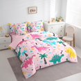 thumbnail image 3 of Jejeloiu Cartoon Animal Dinosaur Twin Bedding Sets,7-Piece,Cartoon Jungle Dino Bedding Comforter Set,Wild Animal Sheet Sets For Boys Girls,Microfiber Room Decorative Reversible, 3 of 7