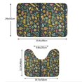 thumbnail image 3 of Honeii Colorful Hippie Pattern Bathroom Anti-Skid Pad Bathroom Mat Vintage Seamless Pattern Not-Slip Toilet Rug Set, 3 of 6