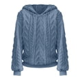 thumbnail image 2 of IMENGL Solid plush spliced new hooded, Blue L, Size M-5XL, 2 of 3