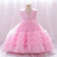 thumbnail image 5 of Esaierr Kids Toddler Girls Flower Princess Dress Tulle V-Neck Tutu Wedding Bridesmaid Dress Birthday Party Dance Gown for 3-13 Years Old, 5 of 9