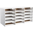 thumbnail image 2 of AdirOffice Organiseur de Fichiers en Carton à 15 Compartiments, Blanc (2 pack), 2 of 7