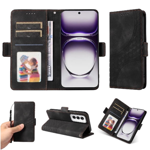 Funda GANGXUN para OPPO Reno 12 5G con diseño acolchado elegante, cuero PU, protección total y ajuste preciso