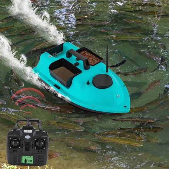 2* 5200mAh RC Fishing Bait Boat 600m Dual Motor for Sea Lake River LED Light