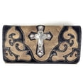 thumbnail image 2 of Laser Cut Premium Rhinestone Cross Western Embroidered Handbag With Matching Wallet in 6 Color, 2 of 6