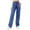 Blue, variant on Women's Fashion Distressed Denim Trousers with Button Fly and Relaxed Fit Comfort
