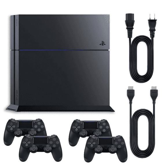 Restored PS4 Console Original 500GB - 4 Retrofam Controllers