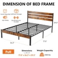 thumbnail image 5 of Aidoly Full Size Bed Frame, 13 inches High, No Box Spring Needed and Heavy Duty with Storage, 5 of 9