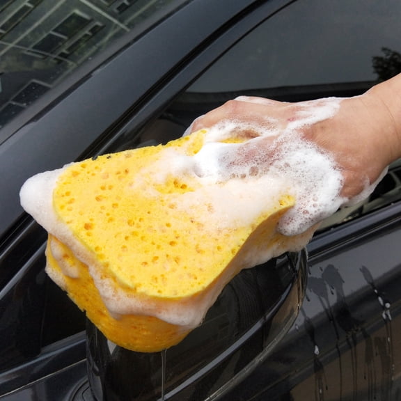 High-Density Sponge with Honeycomb Texture for Gentle Cleaning, Multi-Purpose Absorbent Tool for Vehicle Care and Home Maintenance Paint-Safe for Delicate Surfaces