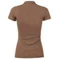 thumbnail image 3 of Ma Croix Womens Pique Polo Shirts Dry Comfort Slim Fit Casual Short Sleeve Top, 3 of 4