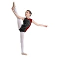 thumbnail image 3 of CHICTRY Girls Sleeveless Shiny Glitters Leotard Gymnastics Outfit Figure Ice Skating Leotard Dance Clothes Burgundy 8, 3 of 7