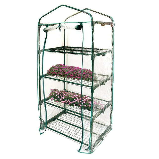 Greenhouse Cover 4Tiers Transparent Plant Greenhouse Protective Cover Windproof Frost Protection Gardening Cover for Outdoor Garden Backyard Courtyard
