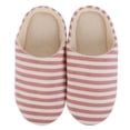 thumbnail image 3 of Women Mens Comfort Knitted Cotton Slippers Washable Flat Closed Toe Ultra Lightweight Indoor Shoes with Non-Slip Sole, 3 of 5