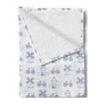 thumbnail image 2 of Bicycle Soft Flannel Fleece Throw Blanket, Dutch Ornament Drawings in Blue Windmill Narrow House Bicycle Topiary Tree, Cozy Plush for Indoor and Outdoor Use, 70" x 90", White Night Blue, by Ambesonne, 2 of 5