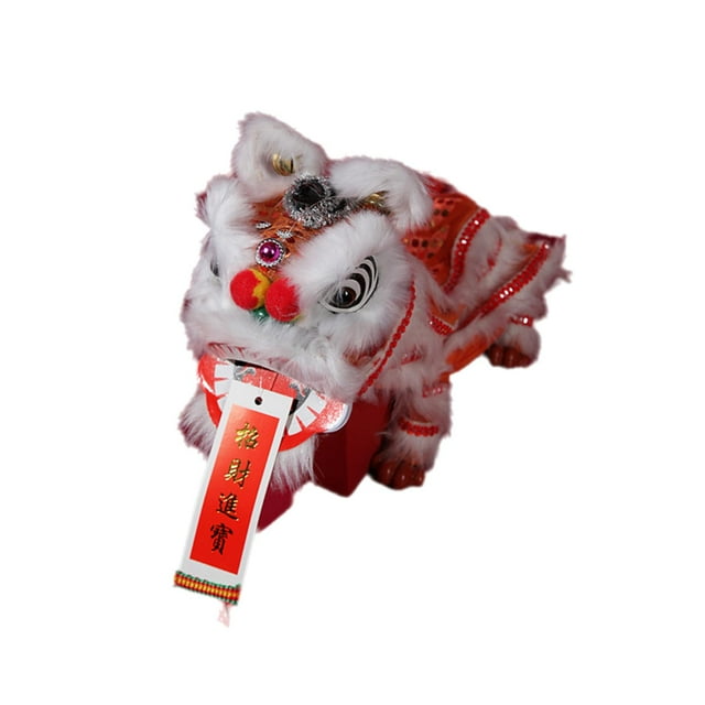 HILABEE Marionnette Lion Chinois Ornement Marionnette pour Fête Anniversaire Carnaval Rouge