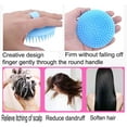 thumbnail image 3 of 2 Pack Hair Scalp Massager Shampoo Brush Shower Head Scrubber Cleanser Massage Comb for Hair Growth Ease Dandruff Removal and Head Relaxation for Women and Men or Pets (Blue), 3 of 5