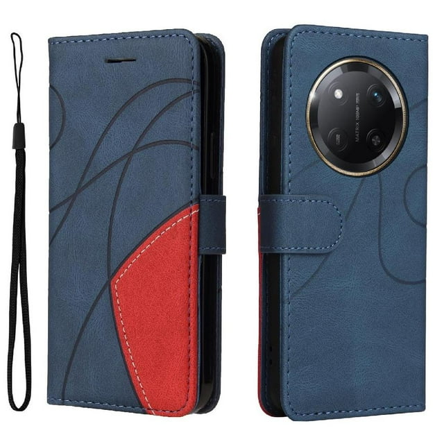 GANGXUN Flip Case for Honor X60 Pro 5G – Leather Wallet Cover with Card Slots, Kickstand & Color Stitching Protective Folio