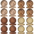 thumbnail image 2 of Wood Grain Paper Plates Theme Birthday Decoration Party Disposable Tableware Paper Napkins Cups Plates Tablecloths Straw Kitchen Color 4 7 Inches, 2 of 6