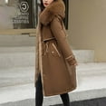 thumbnail image 5 of GEWSEY Women's Winter Thicken Puffer Coat Warm Jacket with Fur Removable Hood (Coffee, L), 5 of 6