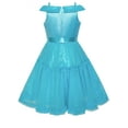 thumbnail image 3 of Flower Girls Dress Off Shoulder Blue Wedding Pageant 4 Years, 3 of 7