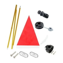 Vsenkes Kayak Mount Kit Foldable Flag Pole Lightweight Multipurpose Portable with Mount Base Boat for Canoe DIY