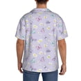 thumbnail image 3 of Fotbe daisy and butterfly Print Short Sleeve Button Down Shirts for Men Casual Summer Beach Wrinkle Free Shirt-Medium, 3 of 5