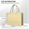 thumbnail image 3 of Large Capacity Tote Bag,Yellow Lemon Fruit Repeat Beige Pattern Handbag Fashion Luxury Tote Bag,15.7"x13"x 5.1" Inches,Laptop Compatible, 3 of 6