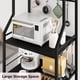 thumbnail image 3 of Soporte rústico para microondas, estante de almacenamiento de 5 niveles con pies ajustables y kit anti-vuelco, madera de ingeniería, 3 of 10