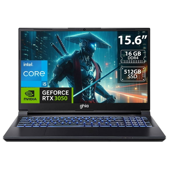 Laptop Gamer GHIA Libero: Intel Core i5 12450H, RAM 16GB, SSD 512GB, Pantalla 15.6", RTX 3050, Windows 11 Home