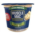 thumbnail image 2 of Muscle Mac Microwavable Macaroni & Cheese Cups - Aged Sharp White Cheddar Cheese - Made With Real Cheese & Butter (Updated Formula) - Vegetarian-Friendly Pea Protein - 3.6 oz, 2 of 5