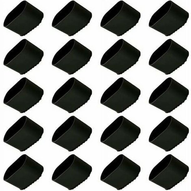 Tapa para pata de silla, 20 piezas Protector de patas de silla, protector de suelo, tapones para pies, pata de silla de plástico, protector de suelo, tapa protectora 40x20 mm para tubos