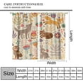 thumbnail image 2 of Kids Cartoon Forest Animal Blackout Curtains,Cute Woodland Animal Wildlife Fox Wolf Rabbit Pattern 2 Panel Rod Pocket Window Drapes for Kids Boy Bedroom Decor 27.5" W X 39" L, 2 of 8