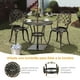 thumbnail image 5 of Juego de Mesa y 2 Sillas de Bistro Costway Aluminio Fundido Bronce, 5 of 8