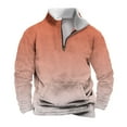 thumbnail image 3 of Namayuj Mens Zip Up Sweatshirts Basic Gradient Round Neck Sweatshirt Lightweight Pullover Tops Stand Collar Winter Long Sleeve Shirts, 3 of 6