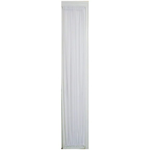 WHITE SHEER SIDELIGHT CURTAIN 36" X 82" LENGTH ROD POCKET TOP AND BOTTOM