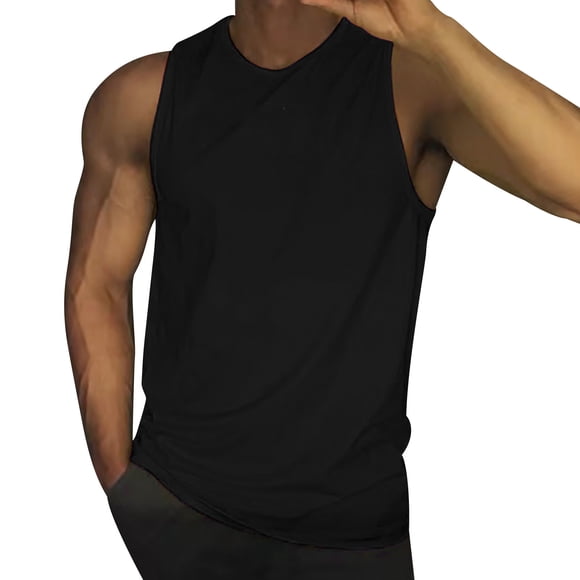 2025 Men's Summer Solid Color Sweat Shirt Vest Casual Vintage Plus Size Tops for Men Wash Sleeveless T Shirt Cat Shirts for Men Vest Top