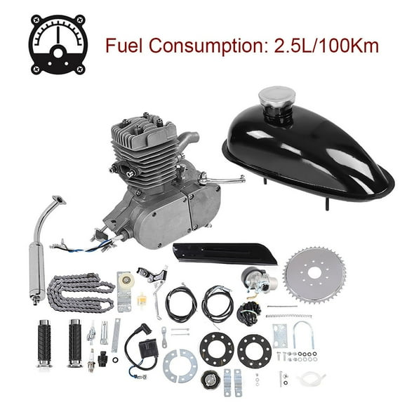 50CC Motor Engine Bike Kit, Dry Friction Pate Motorized Bike Motor Kit Low Vibration for Cycling Sports Road Bikes Energy-Saving Mountain Bikes